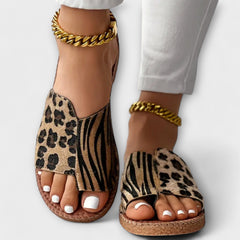 Caoimhe - Two-Tone Leopard Print Sandals