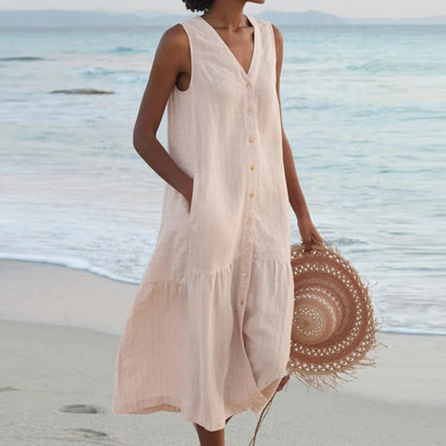 Aoibheann - Sophisticated V-Neck Dress