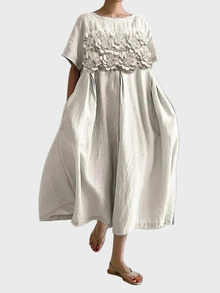 Tara - Midi Dress with Floral Print