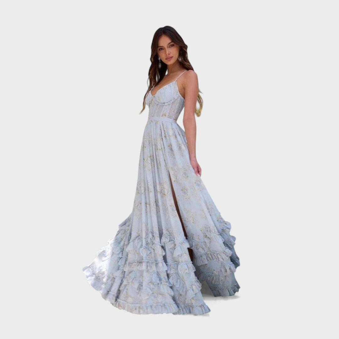 Fiona - Elegant Floral Maxi Dress