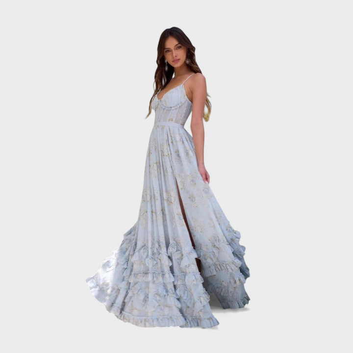 Fiona - Elegant Floral Maxi Dress