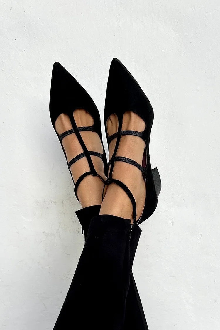 Tara - Strappy Cross Heels