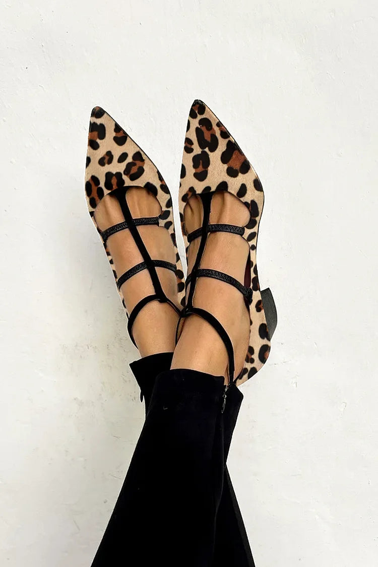 Muirgheal - Ballet Flats with Animal Print Design