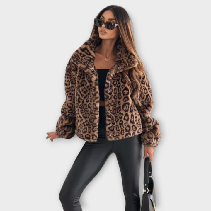 Apolline - Chic Leopard Print Jacket