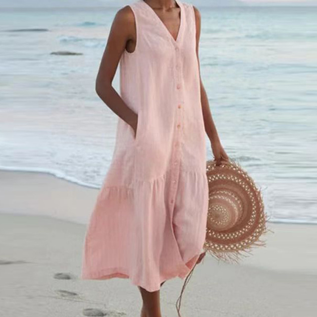 Aoibheann - Sophisticated V-Neck Dress