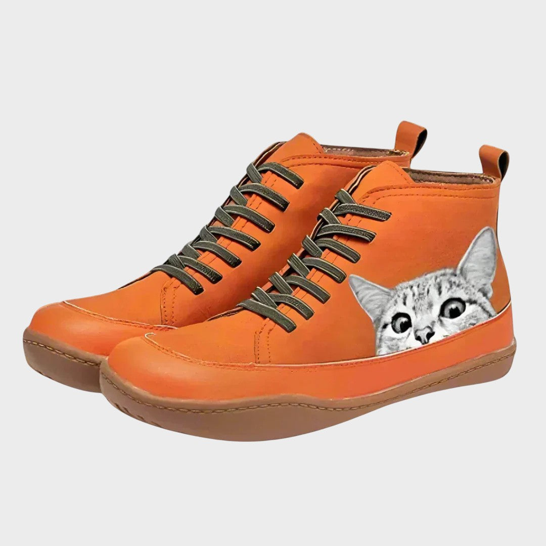 Erin - Cat Print Boots