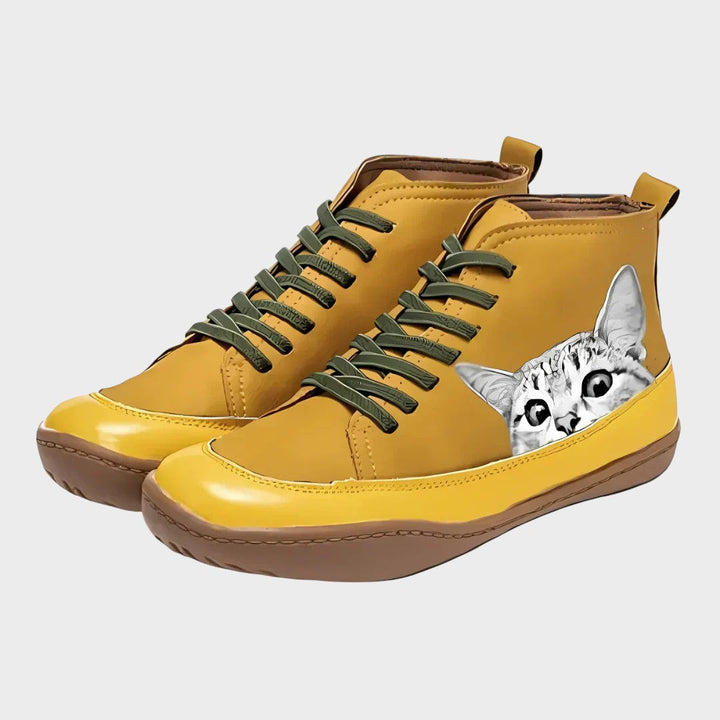 Erin - Cat Print Boots