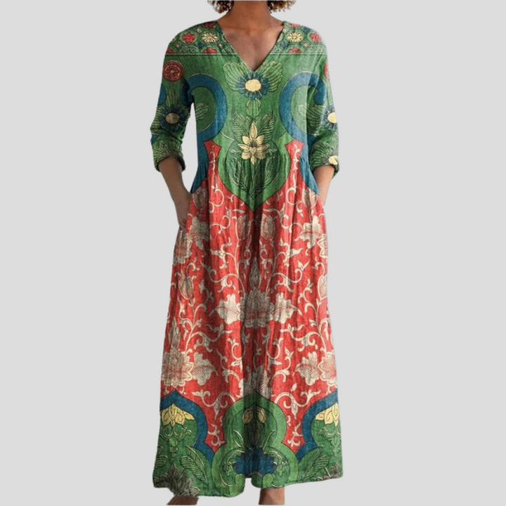 Imelda - Elegant Floral Maxi Dress