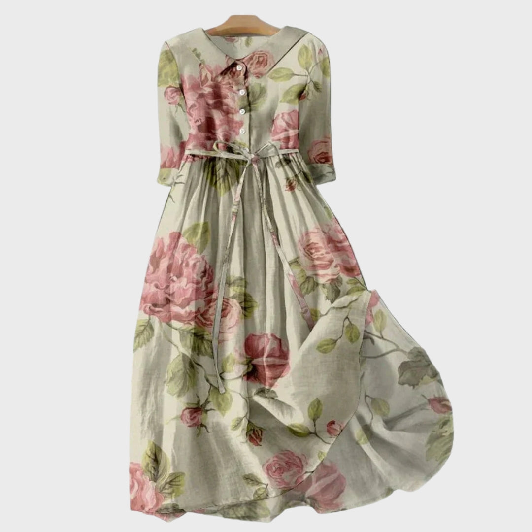 Doireann - Elegant Floral Maxi Dress