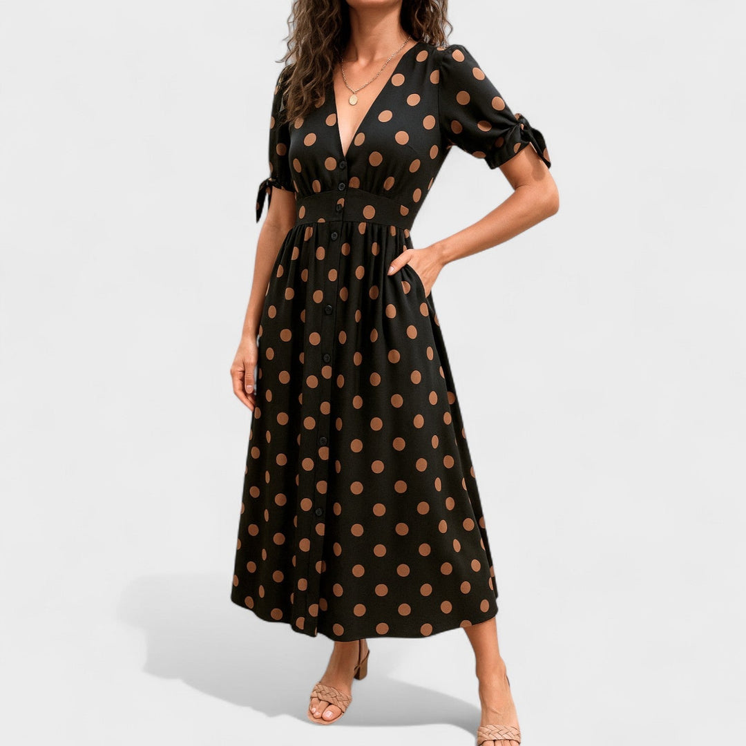 Iseult - Polka Dot Midi Dress