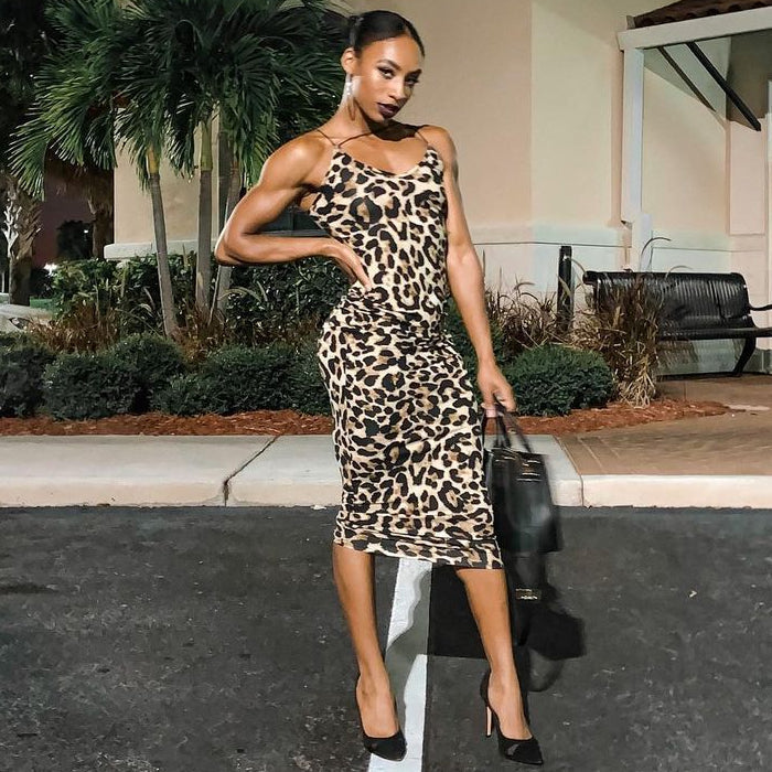 Nábla - Tailored Leopard Print Dress