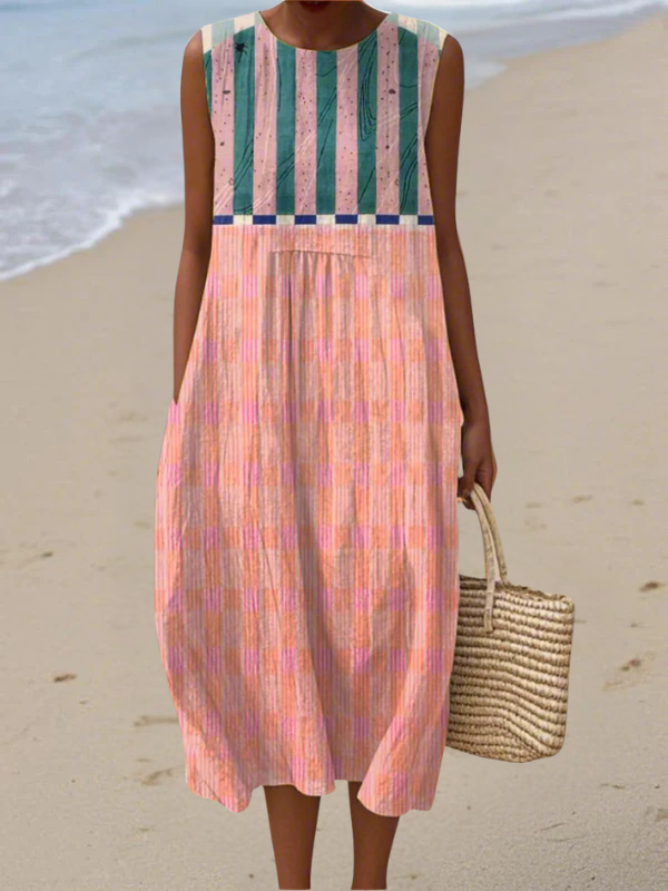 Creidne - Pastel Plaid Dress
