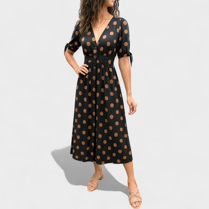 Iseult - Polka Dot Midi Dress