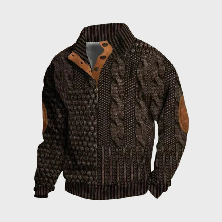 Cian - Vintage-Inspired Printed Sweater