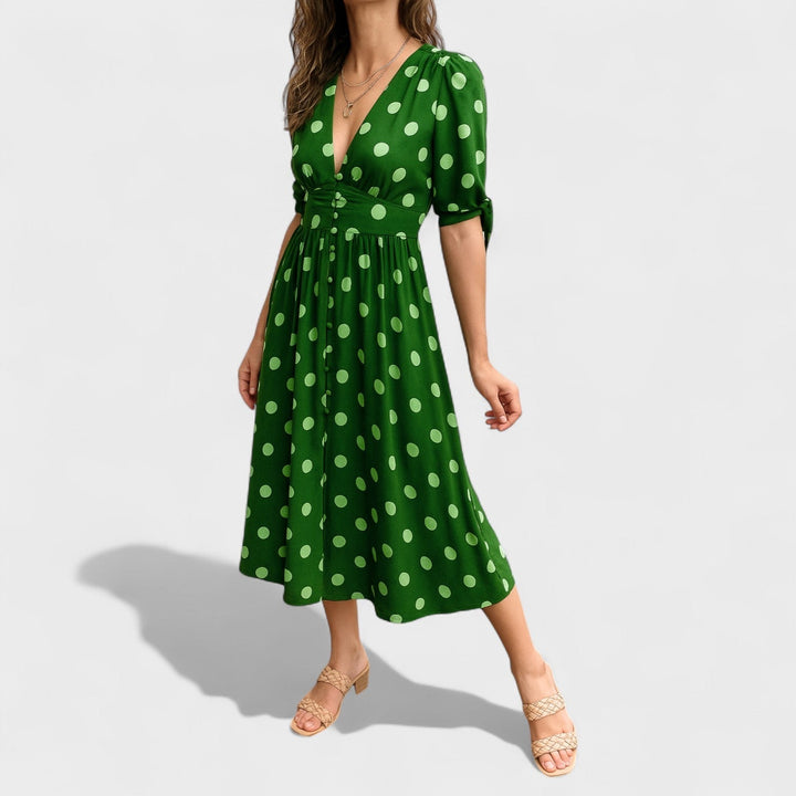 Iseult - Polka Dot Midi Dress