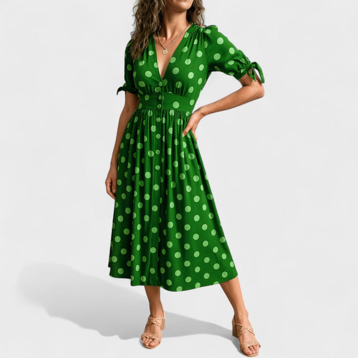 Iseult - Polka Dot Midi Dress