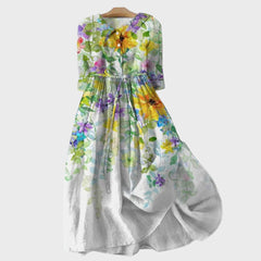 Éilis - Elegant Floral Maxi Dress