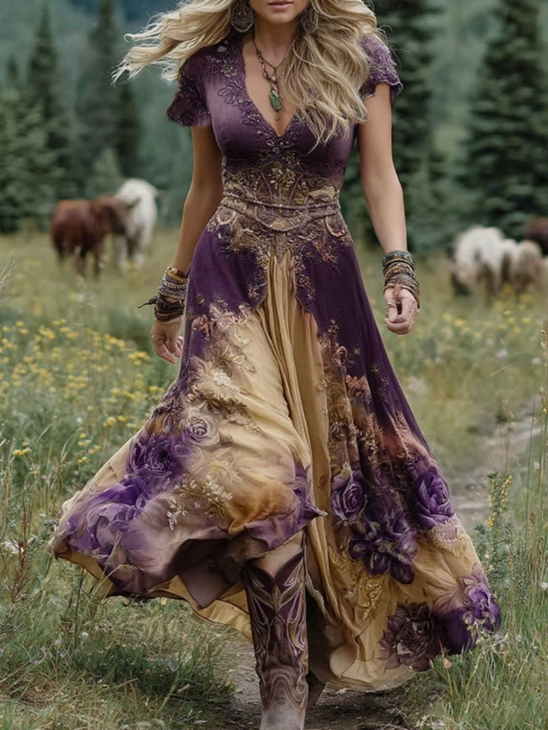 Maeve - Elegant Floral Maxi Dress