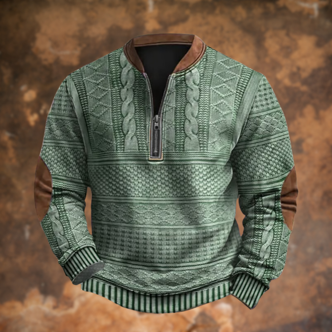 Darragh - Retro Zip-Up Sweatshirt