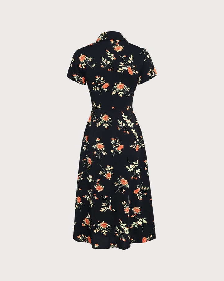 Bláithín - Midi Dress with Floral Print