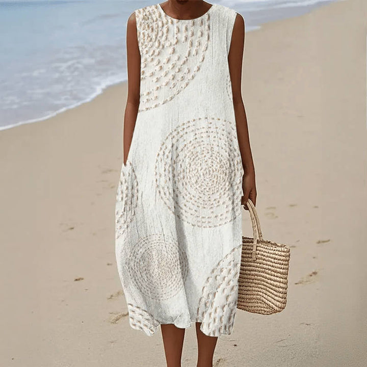 Aoibheal - Printed Boho Midi Dress