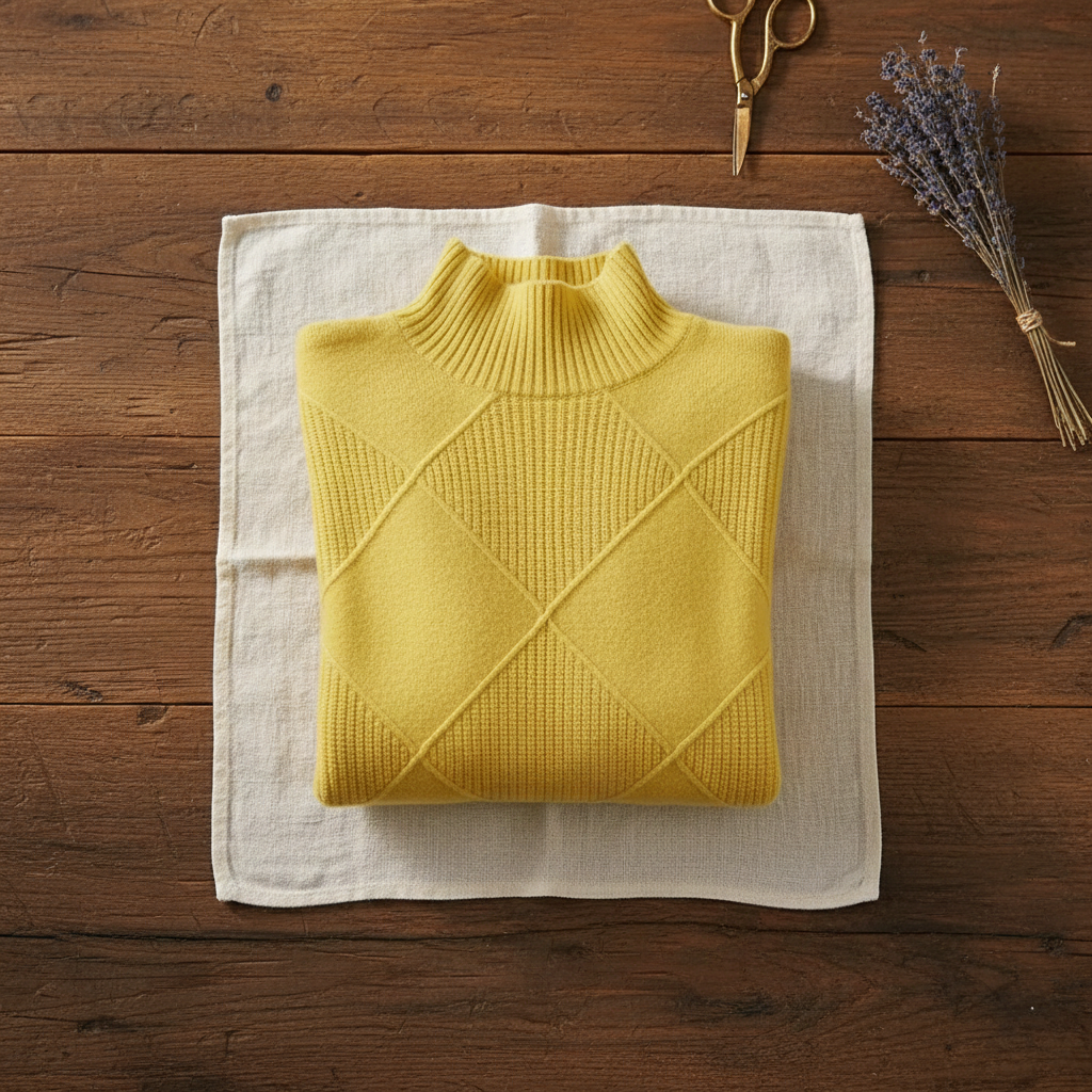 Louise – Jumper with Woven Diamond Structure