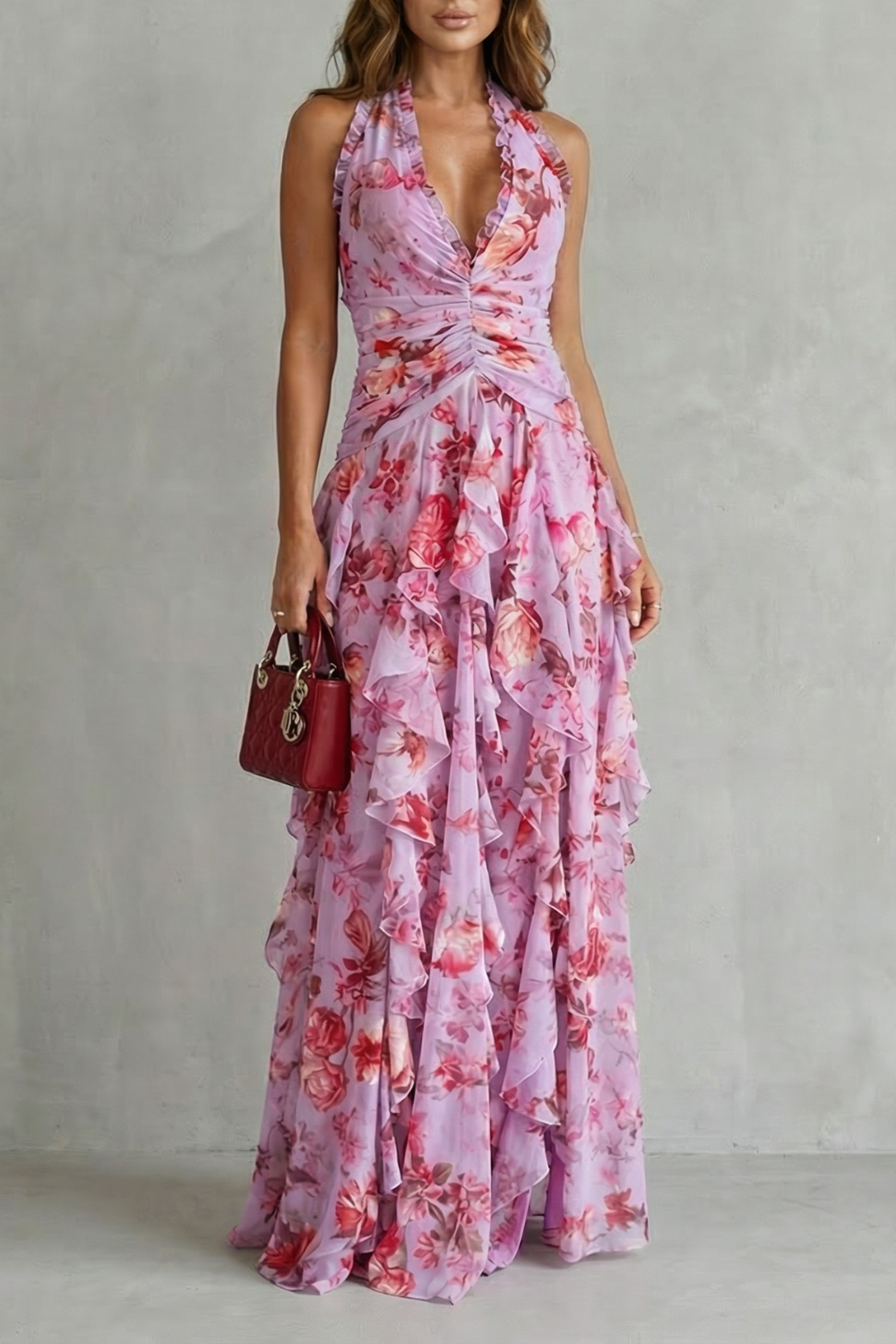 Orlaith - Halter Neck Long Dress