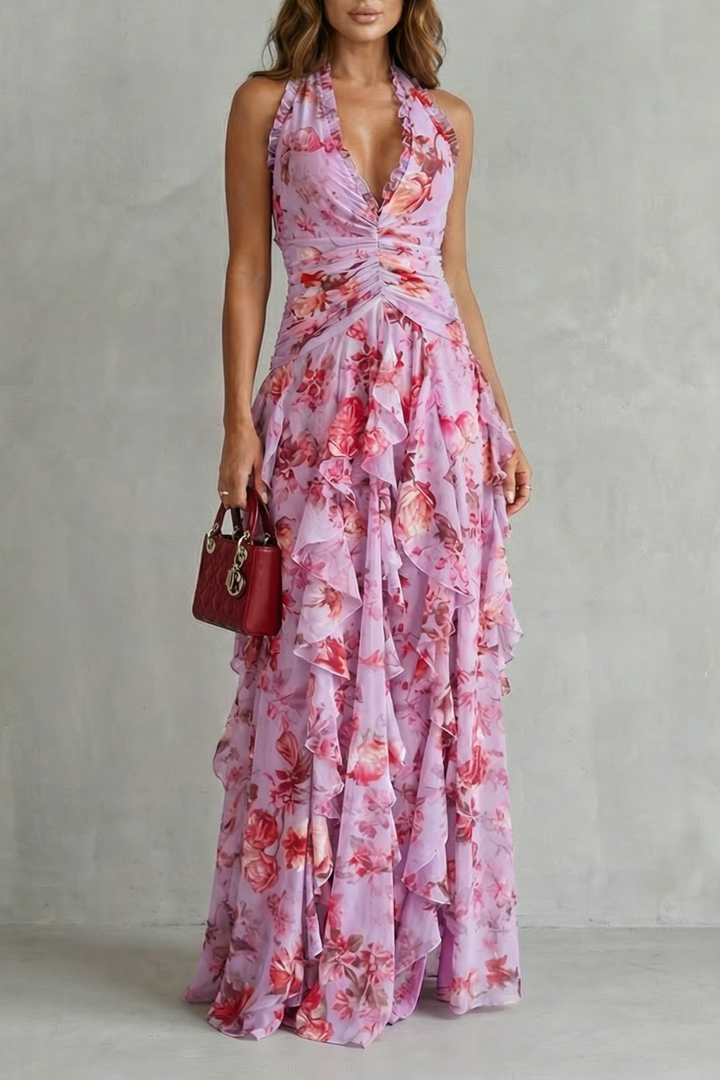Orlaith - Halter Neck Long Dress