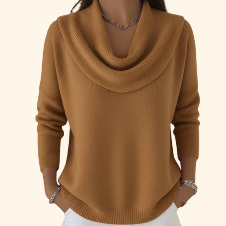 Gráinne - Elegant Draped Jumper