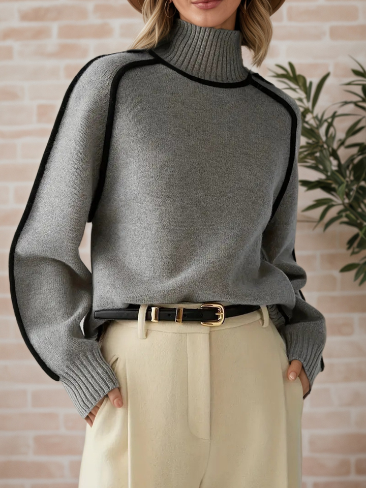 Moira | Chic Stand-Up Collar Jumper