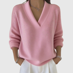 Ailbhe | Relaxed Fit Soft V-Neck Jumper