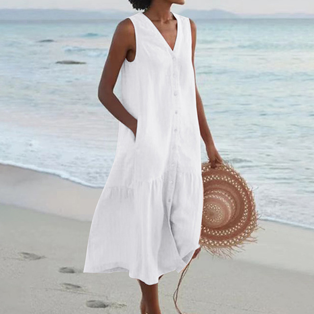 Aoibheann - Sophisticated V-Neck Dress