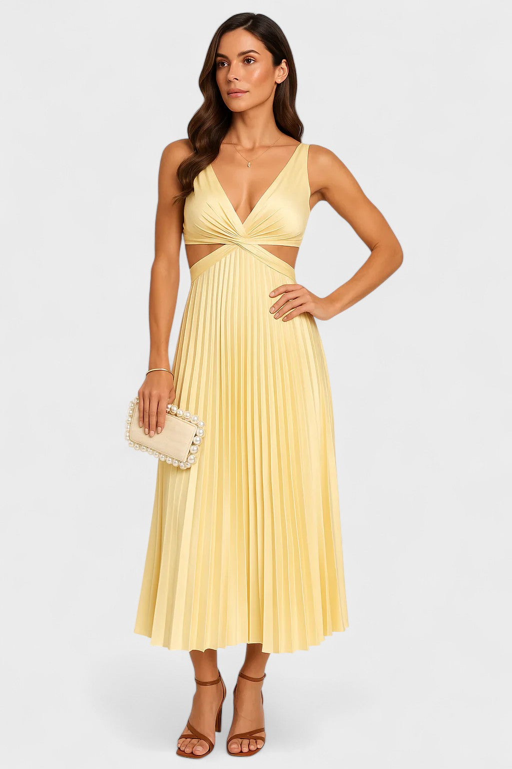 Íde - Sleeveless Midi Dress with Elegant Design