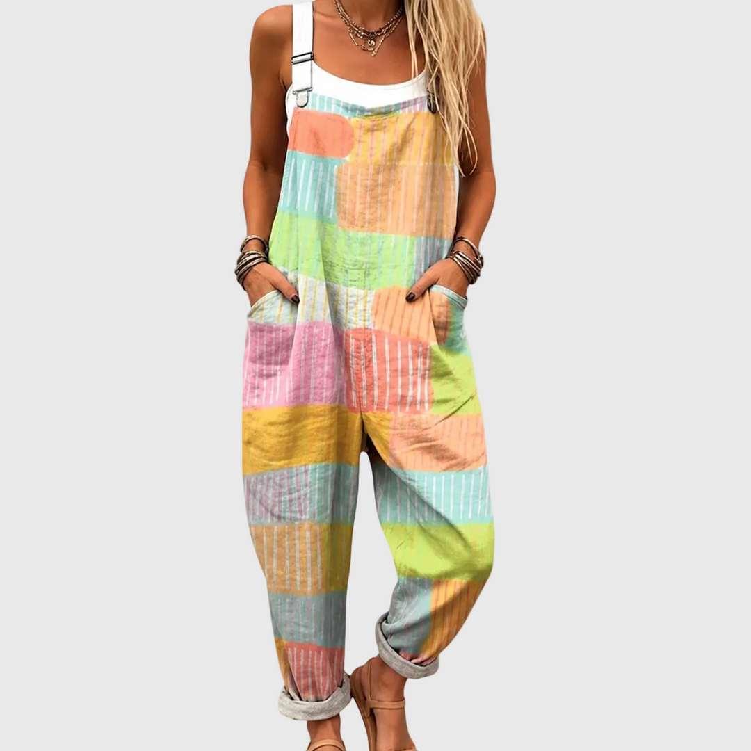 Pastel Patchwork Comfort Dungaree