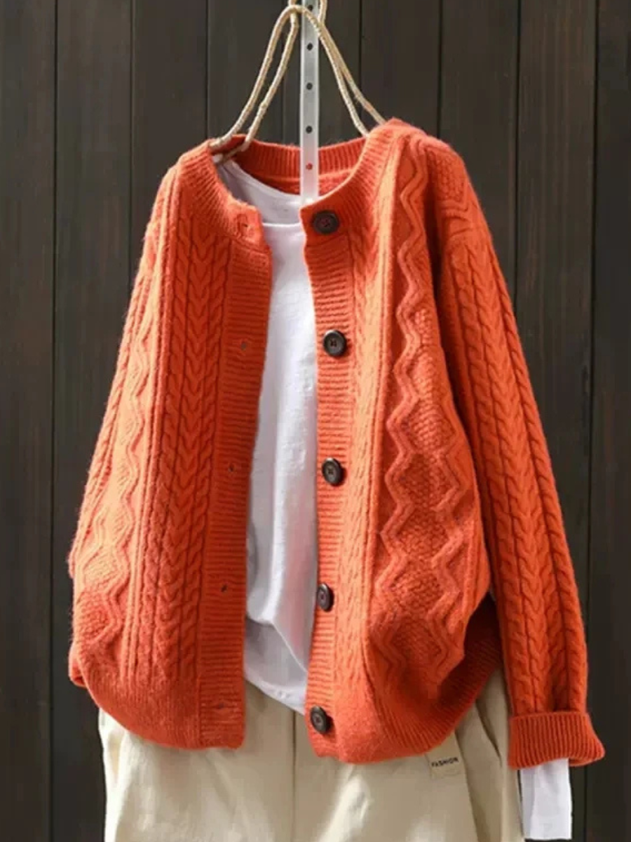 Clodagh - Chic Braided Cardigan