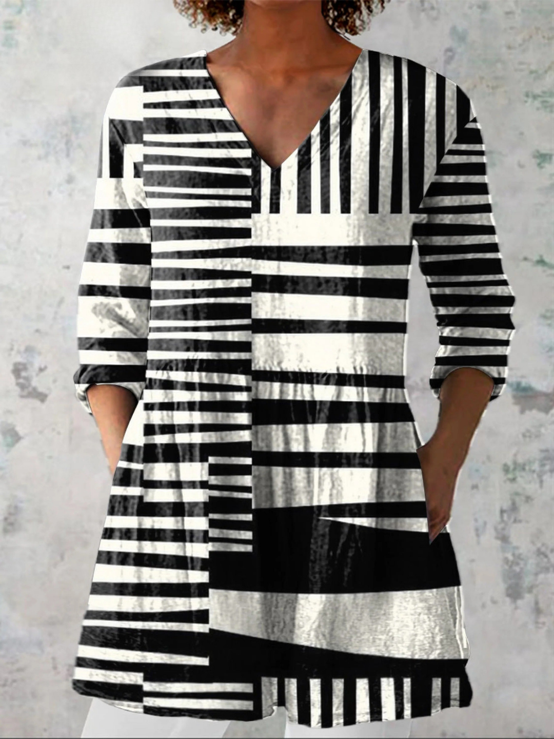 Caoimhe | V-Neck Long Blouse