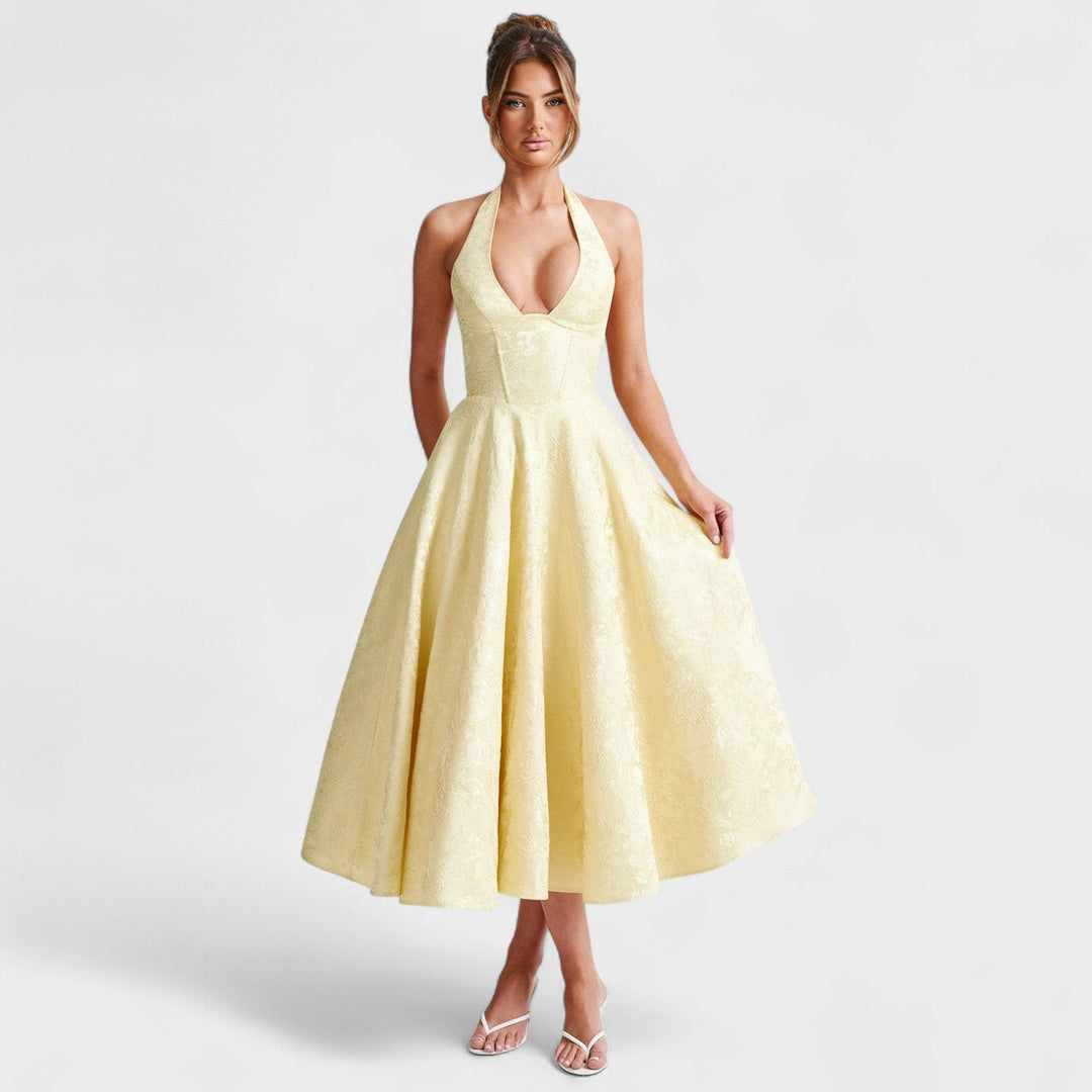 Medbh - Midi Length Corset Dress