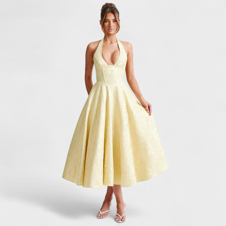 Medbh - Midi Length Corset Dress