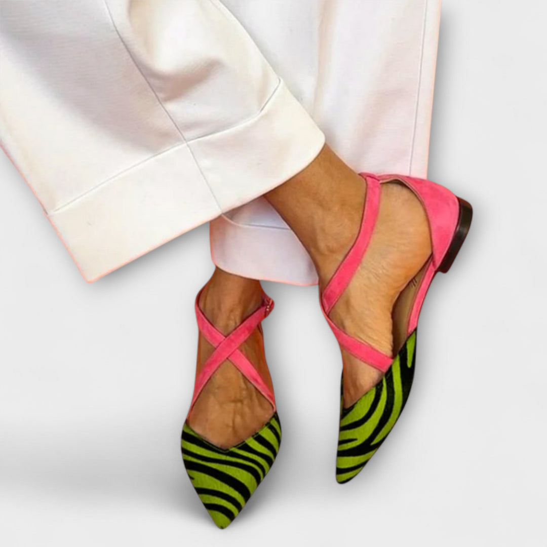 Ciara - Fuchsia Zebra Ballerina Flats