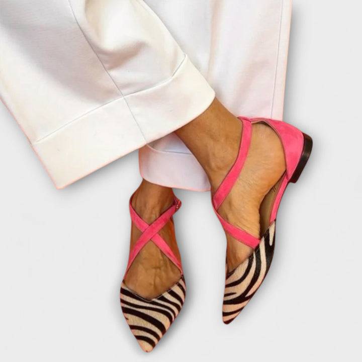 Ciara - Fuchsia Zebra Ballerina Flats