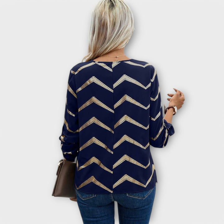 Aisling - Chic Zip-Up Blouse