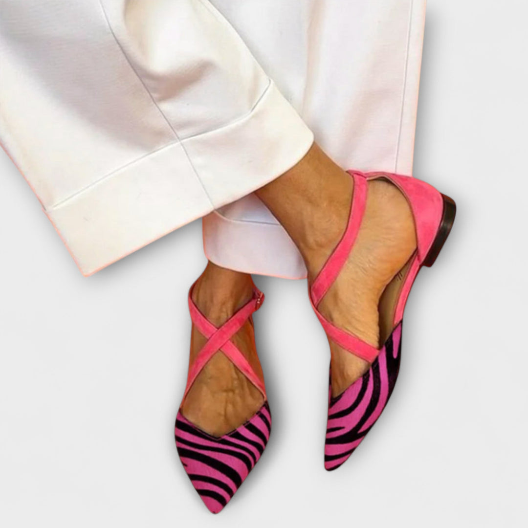 Ciara - Fuchsia Zebra Ballerina Flats
