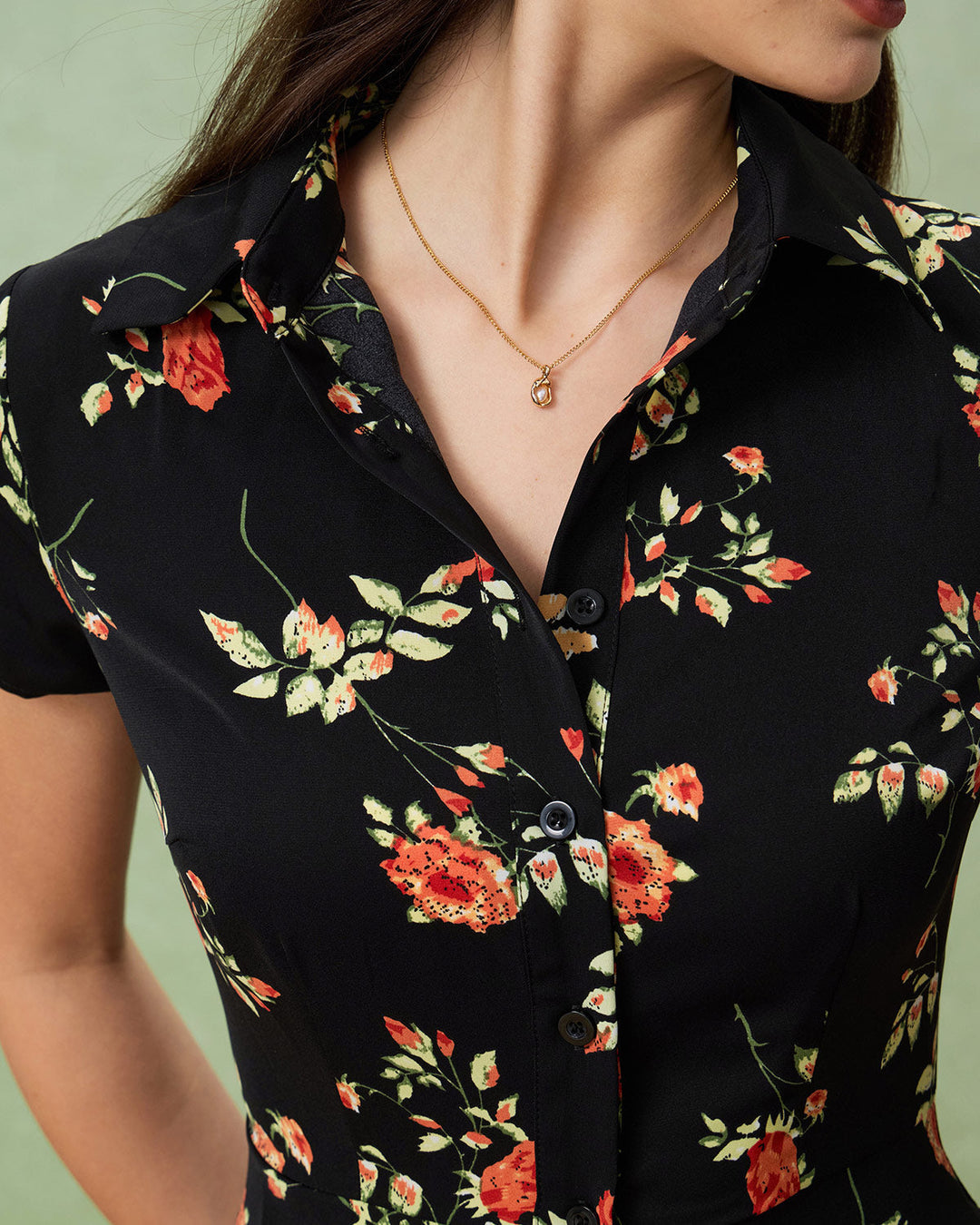 Bláithín - Midi Dress with Floral Print