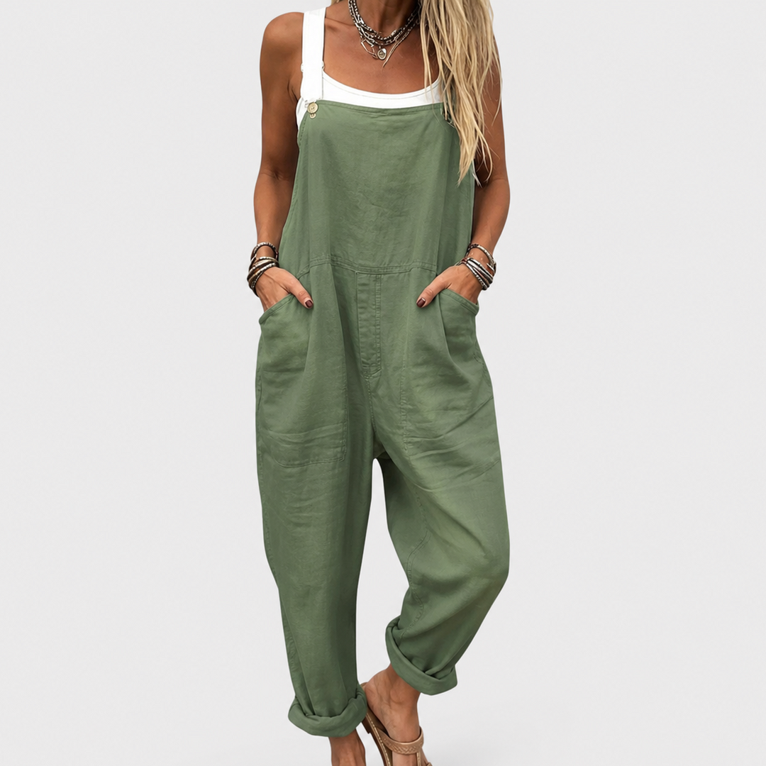Casual Soft Olive Dungarees
