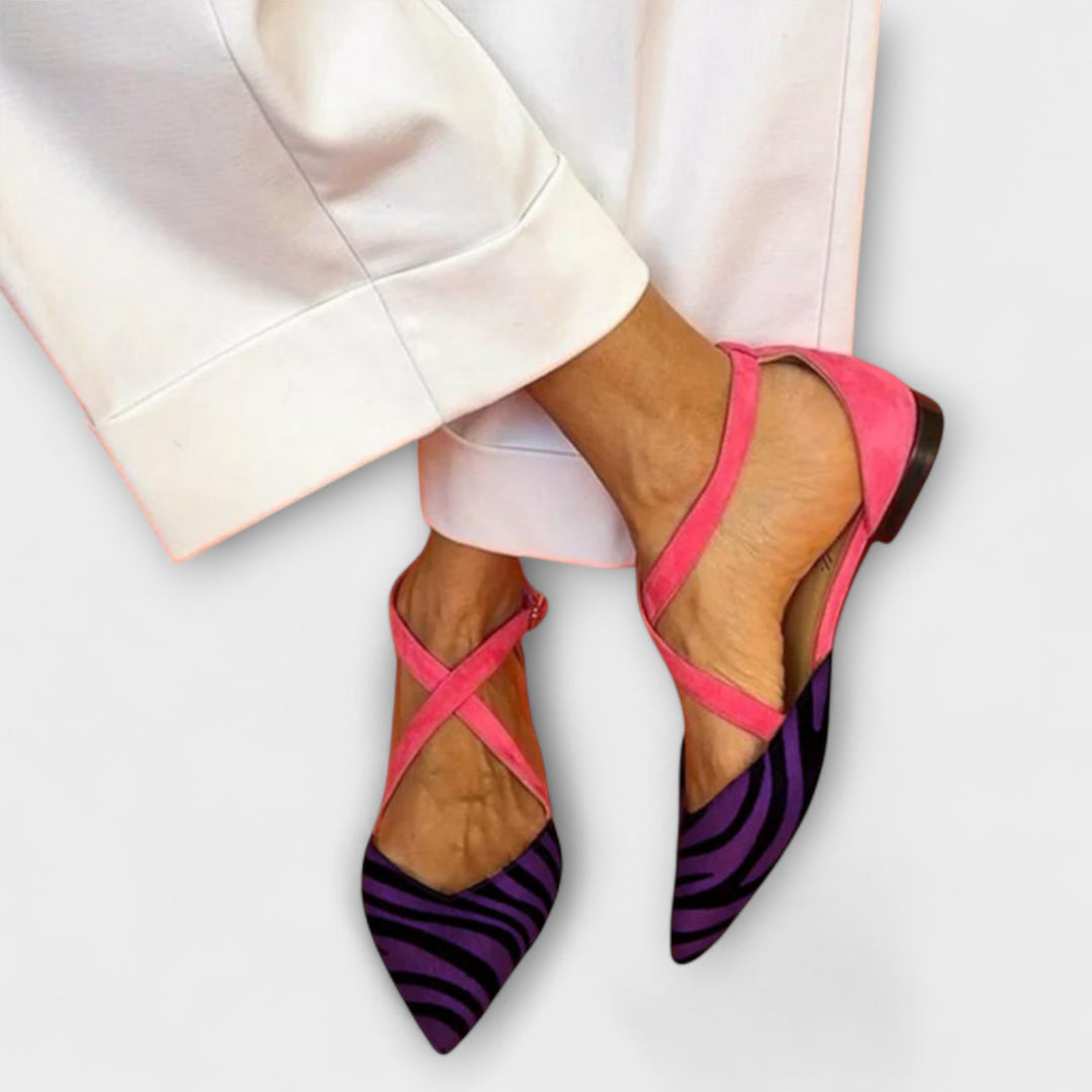 Ciara - Fuchsia Zebra Ballerina Flats