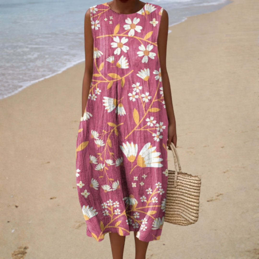 Brighid - Romantic Floral Midi Dress