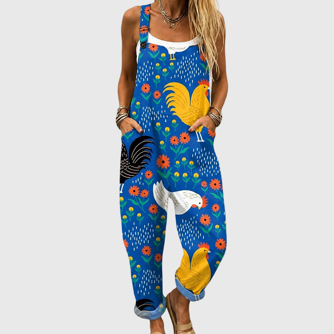 Colourful Farmer-Style Dungarees