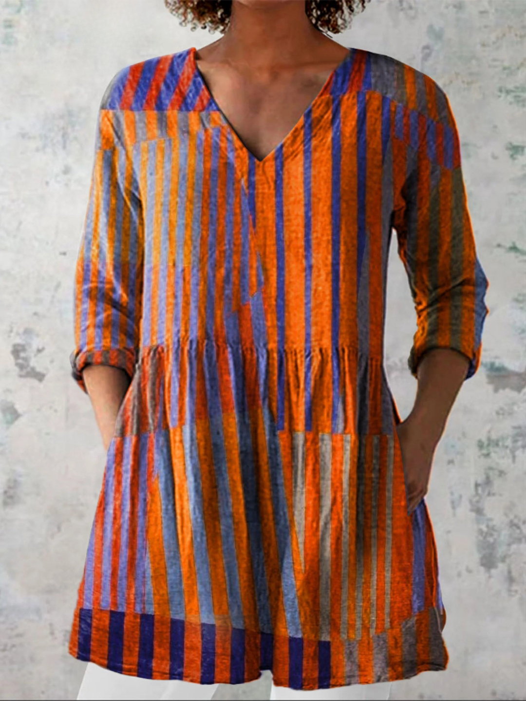 Laoise | V-Neck Long Blouse