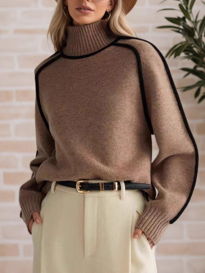 Moira | Chic Stand-Up Collar Jumper