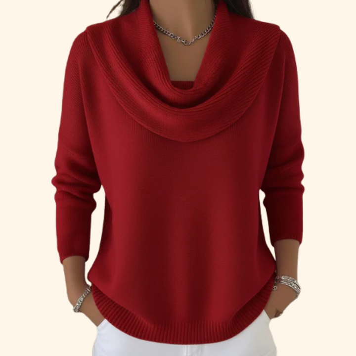 Gráinne - Elegant Draped Jumper